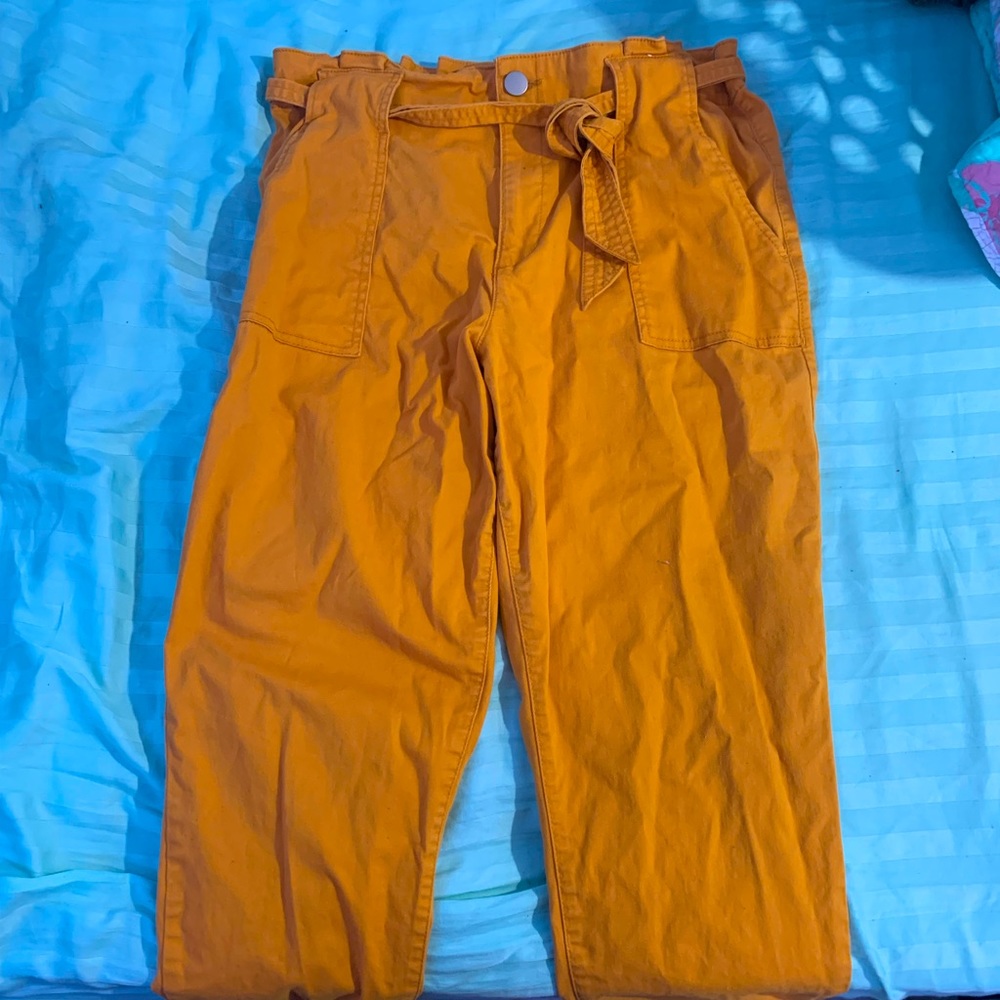 Mustard capri pants
